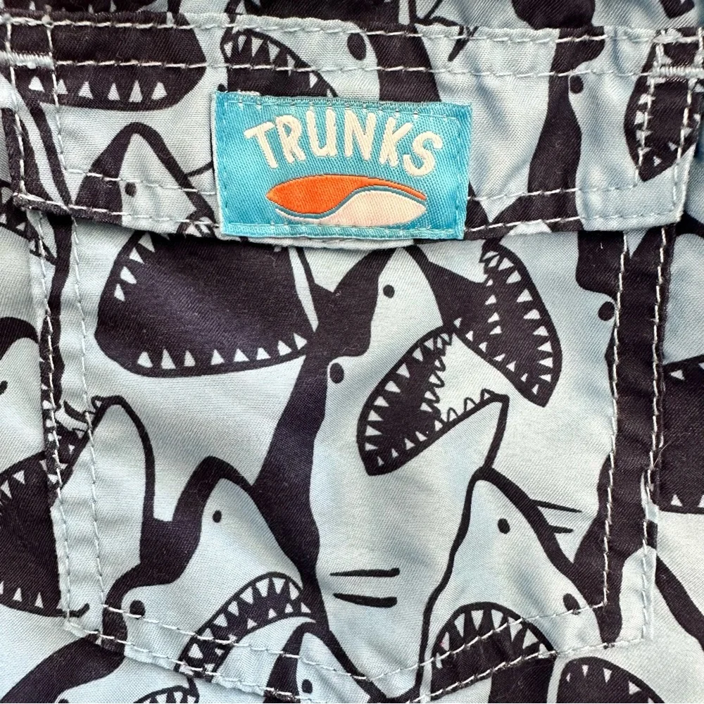Trunks Surf‎ & Swim Co Swim Shorts Blue Sharks Youth Size XL